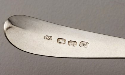 Irish Georgian Silver Bright Cut Tablespoons (Pair) - Wicklow Regiment (Set 2 of 2)